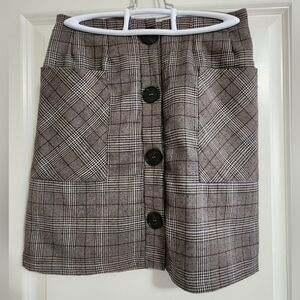 🌼3/$25🌼 Urban Romantics Gray Plaid Button Up Skirt